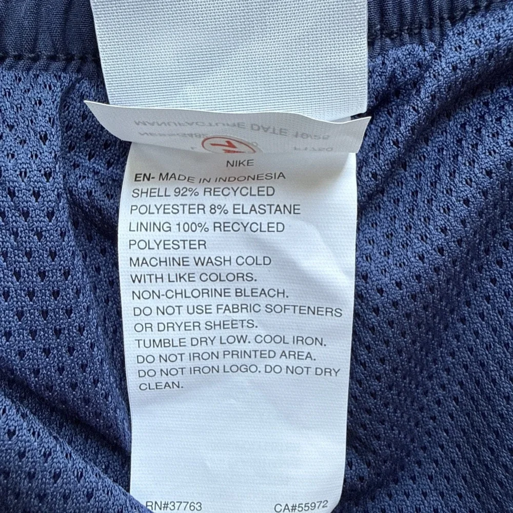 Nike Swim Contend Swim Trunks Men's Large Blue Lined Stretch Volley Shorts 7
